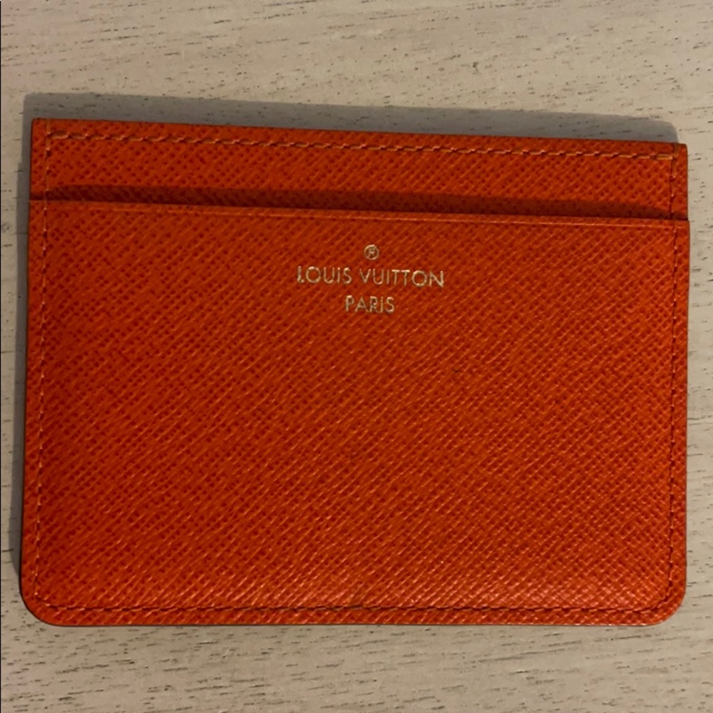 Louis Vuitton orange card holder